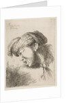 Man wearing a turban, a tie fastened around his neck, facing left, from the series of…, 1645-1650 by Giovanni Benedetto Castiglione