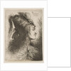 Young man wearing a plumed turban, facing right, from the series of 'Small Heads …, ca. 1645-1650 by Giovanni Benedetto Castiglione