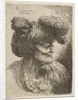 Bust of beardless old man in profile facing right, from the series of 'Small Head…, ca. 1645-1650 by Giovanni Benedetto Castiglione