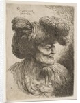 Bust of beardless old man in profile facing right, from the series of 'Small Head…, ca. 1645-1650 by Giovanni Benedetto Castiglione
