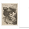 Bust of beardless old man in profile facing right, from the series of 'Small Head…, ca. 1645-1650 by Giovanni Benedetto Castiglione