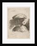 Man in profile facing right, wearing a fur hat, from series of 'Small Heads in Or…, ca. 1645-1650 by Giovanni Benedetto Castiglione