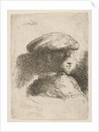 Man in profile facing right, wearing a fur hat, from series of 'Small Heads in Or…, ca. 1645-1650 by Giovanni Benedetto Castiglione