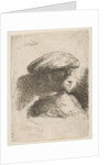 Man in profile facing right, wearing a fur hat, from series of 'Small Heads in Or…, ca. 1645-1650 by Giovanni Benedetto Castiglione