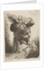 Young man facing three quaters right wearing a fur headdress with a plume, jewel …, ca. 1645-1650 by Giovanni Benedetto Castiglione
