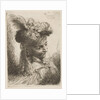 Young man facing three quaters right wearing a fur headdress with a plume, jewel …, ca. 1645-1650 by Giovanni Benedetto Castiglione