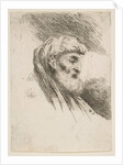 Head of an old bearded man facing right, from the series of 'Small Heads in Orien…, ca. 1645-1650 by Giovanni Benedetto Castiglione