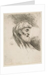 Head of an old bearded man facing right, from the series of 'Small Heads in Orien…, ca. 1645-1650 by Giovanni Benedetto Castiglione