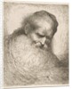 A bearded man wearing a cap looking down to the right, from the series 'Heads in Or…, ca. 1648-50 by Giovanni Benedetto Castiglione