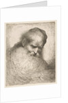 A bearded man wearing a cap looking down to the right, from the series 'Heads in Or…, ca. 1648-50 by Giovanni Benedetto Castiglione