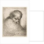 A bearded man wearing a cap looking down to the right, from the series 'Heads in Or…, ca. 1648-50 by Giovanni Benedetto Castiglione