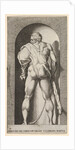 Plate 15: Hercules standing in a niche, wearing a lion skin and holding a club, viewed fro…, 1526 by Giovanni Jacopo Caraglio