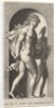 Plate 8: Prosperpina, standing in a niche, turning to the right while holding mantle in bo…, 1526 by Giovanni Jacopo Caraglio