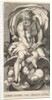Plate 3: Jupiter emerging from a niche, riding an eagle and holding a thunderbolt in his l…, 1526 by Giovanni Jacopo Caraglio