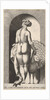 Plate 4: Juno standing in a niche, viewed from behind, stroking a peacock to her right, fr…, 1526 by Giovanni Jacopo Caraglio