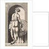 Plate 4: Juno standing in a niche, viewed from behind, stroking a peacock to her right, fr…, 1526 by Giovanni Jacopo Caraglio