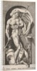Plate 5: Neptune standing in a niche holding a trident, with a hippocampus beh…, 1526 by Giovanni Jacopo Caraglio