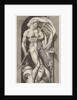 Plate 5: Neptune standing in a niche holding a trident, with a hippocampus beh…, 1526 by Giovanni Jacopo Caraglio