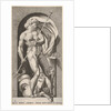 Plate 5: Neptune standing in a niche holding a trident, with a hippocampus beh…, 1526 by Giovanni Jacopo Caraglio