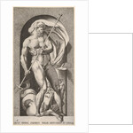 Plate 5: Neptune standing in a niche holding a trident, with a hippocampus beh…, 1526 by Giovanni Jacopo Caraglio