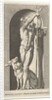 Plate 7: Pluto in a niche, holding a bident, with Cerberus next to him, from a series of m…, 1526 by Giovanni Jacopo Caraglio