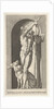 Plate 7: Pluto in a niche, holding a bident, with Cerberus next to him, from a series of m…, 1526 by Giovanni Jacopo Caraglio