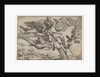 Air, represented by Iris reclining on her rainbow, accompanied by a winged putto bearin…, 1640-60 by Giulio Carpioni