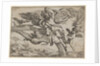 Air, represented by Iris reclining on her rainbow, accompanied by a winged putto bearin…, 1640-60 by Giulio Carpioni
