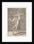 Satyr carrying a nymph, whose right arm is wrapped around the satyr's neck, with a …, ca. 1505-62 by Antonio Salamanca