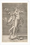 Satyr carrying a nymph, whose right arm is wrapped around the satyr's neck, with a …, ca. 1505-62 by Antonio Salamanca