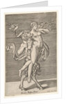 Satyr carrying a nymph, whose right arm is wrapped around the satyr's neck, with a …, ca. 1505-62 by Antonio Salamanca