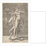 Satyr carrying a nymph, whose right arm is wrapped around the satyr's neck, with a …, ca. 1505-62 by Antonio Salamanca