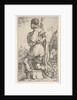 Saint Roch, kneeling on a stone, seen from the side with his dog behind him and a towns…, 1620-30 by Giuseppe Caletti