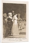 Plate 2 from 'Los Caprichos' : They say yes and give their hand to the first come by Francisco Goya
