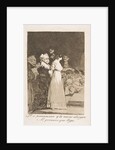 Plate 2 from 'Los Caprichos' : They say yes and give their hand to the first come by Francisco Goya