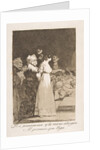 Plate 2 from 'Los Caprichos' : They say yes and give their hand to the first come by Francisco Goya