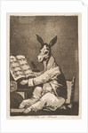 Plate 39 from 'Los Caprichos': And so was his grandfather., 1799 by Francisco Goya