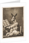 Plate 39 from 'Los Caprichos': And so was his grandfather., 1799 by Francisco Goya