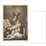Plate 39 from 'Los Caprichos': And so was his grandfather., 1799 by Francisco Goya