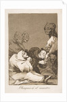 Plate 47 from 'Los Caprichos':A gift for the master, 1799 by Francisco Goya