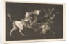 Plate D from the 'Disparates': Fools-'or Little Bulls' - folly, ca. 1816-23 by Francisco Goya