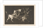 Plate D from the 'Disparates': Fools-'or Little Bulls' - folly, ca. 1816-23 by Francisco Goya