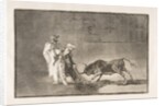 Plate 6 from 'The Tauromaquia':The Moors make a different play in the ring calling the bul…, 1816 by Francisco Goya