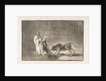 Plate 6 from 'The Tauromaquia':The Moors make a different play in the ring calling the bul…, 1816 by Francisco Goya
