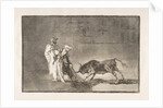 Plate 6 from 'The Tauromaquia':The Moors make a different play in the ring calling the bul…, 1816 by Francisco Goya
