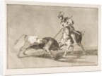 Plate 11 from the 'Tauromaquia': The Cid campeador spearing another bull., 1816 by Francisco Goya