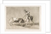 Plate 11 from the 'Tauromaquia': The Cid campeador spearing another bull., 1816 by Francisco Goya