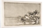 Plate 21 from the 'Tauromaquia': Dreadful events in the front rows of the ring at Madrid a…, 1816 by Francisco Goya