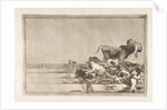 Plate 21 from the 'Tauromaquia': Dreadful events in the front rows of the ring at Madrid a…, 1816 by Francisco Goya