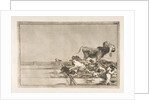 Plate 21 from the 'Tauromaquia': Dreadful events in the front rows of the ring at Madrid a…, 1816 by Francisco Goya
